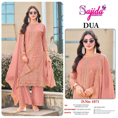 Dua Sajida Georgette Pakistani Salwar Suits Wholesaler Ahmedabad