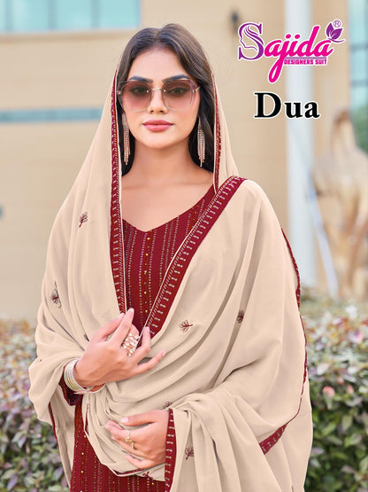 Dua Sajida Georgette Pakistani Salwar Suits Wholesaler Ahmedabad