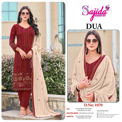 Dua Sajida Georgette Pakistani Salwar Suits Wholesaler Ahmedabad