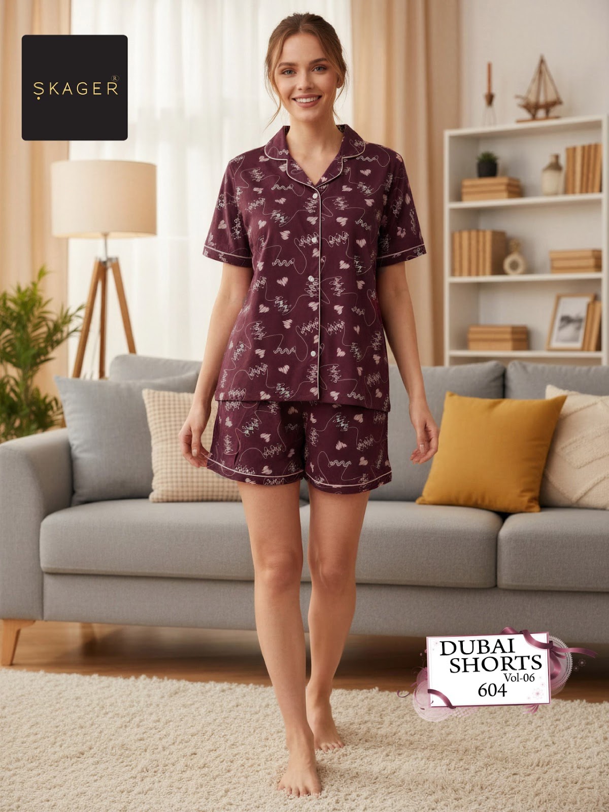 Dubai Vol 6 Skager Cotton Shorts Night Suits Exporter India