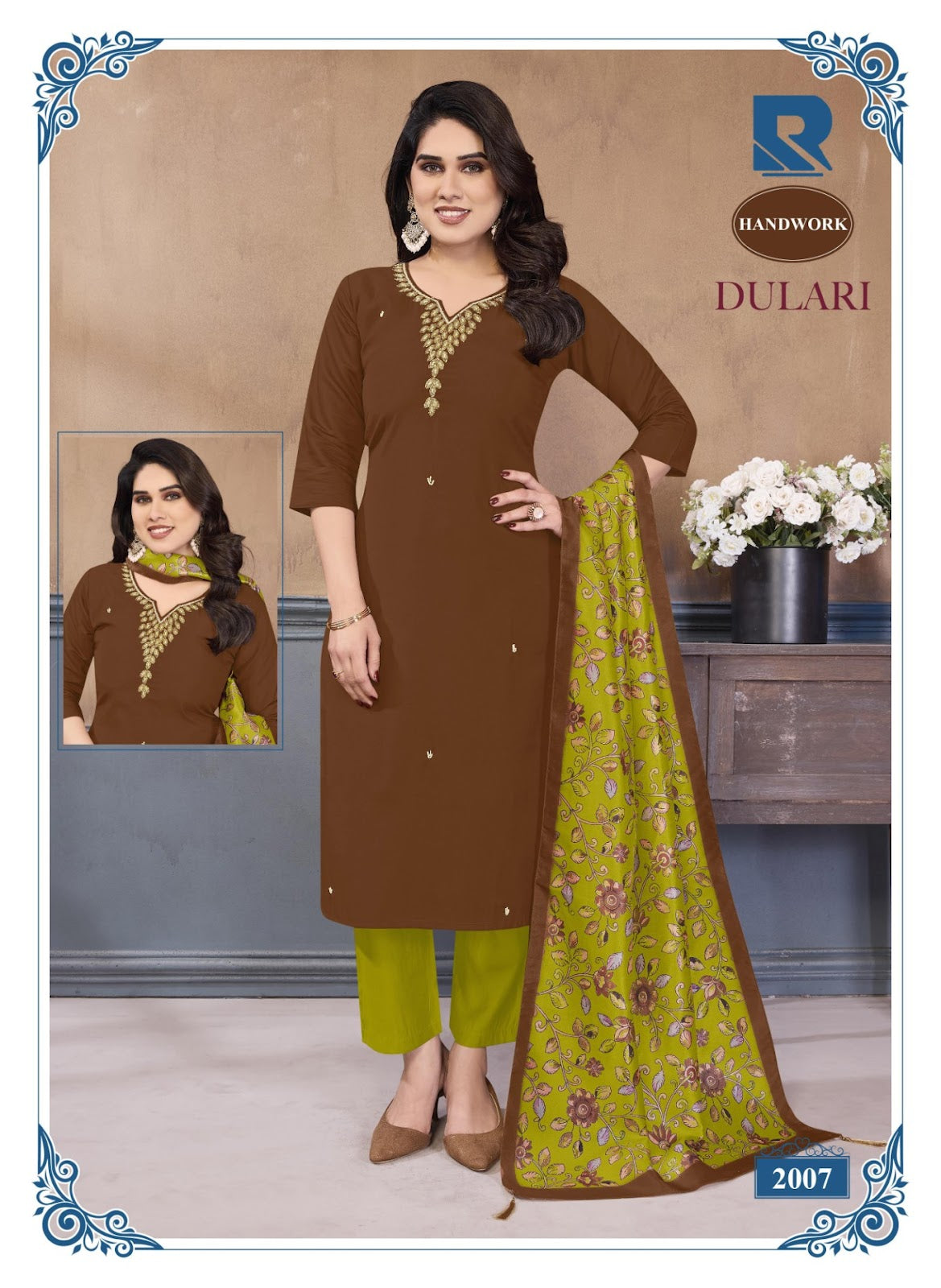 Dulari Raashi Roman Silk Readymade Pant Style Suits Supplier Ahmedabad