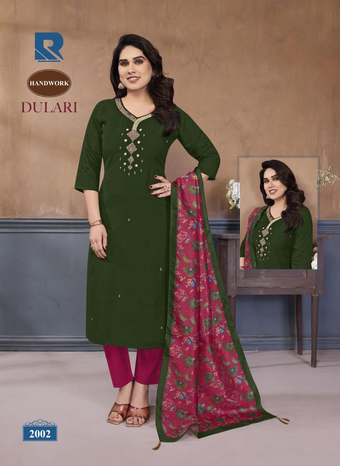 Dulari Raashi Roman Silk Readymade Pant Style Suits Supplier Ahmedabad