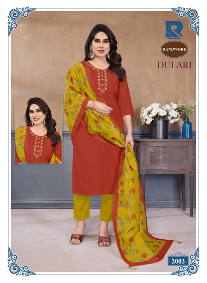 Dulari Raashi Roman Silk Readymade Pant Style Suits Supplier Ahmedabad