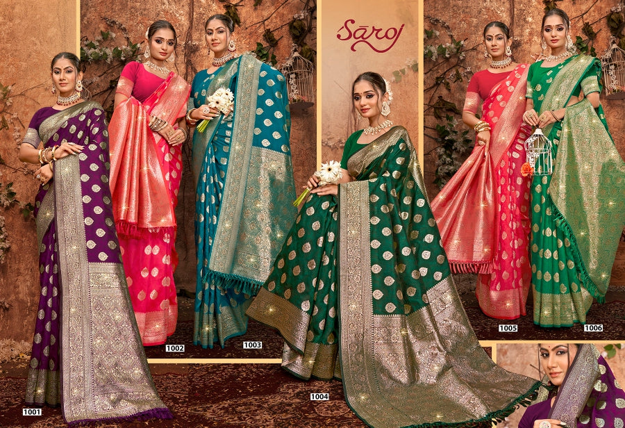 Dulhan Silk Saroski Vol 7 Saroj Sarees Manufacturer India