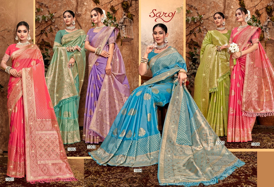 Dulhan Silk Saroski Vol 8 Saroj Sarees Supplier India