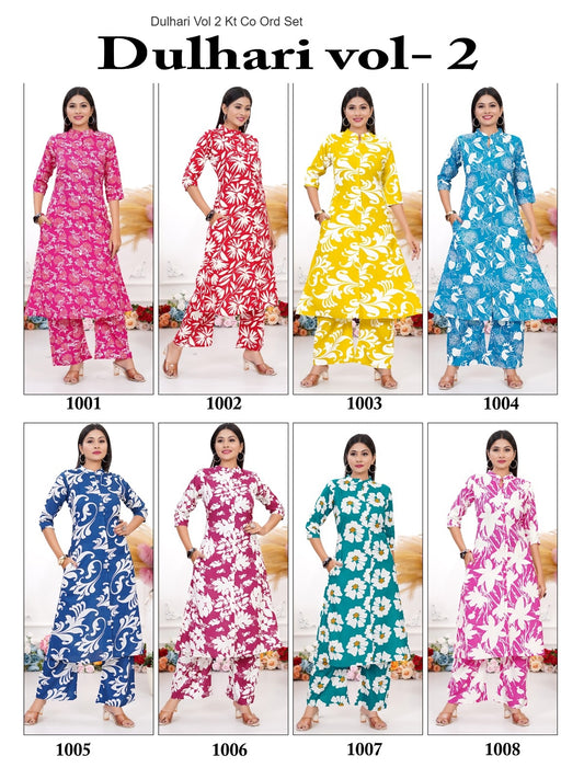 Dulhari Vol 2 Kt Rayon 14Kg Co Ord Set Wholesaler