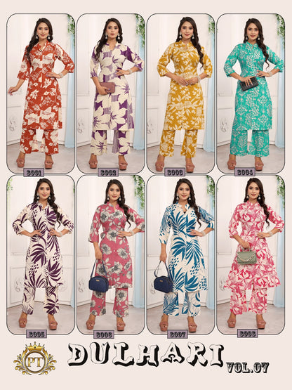 Dulhari Vol 7 Pt Rayon 14Kg Co Ord Set Exporter Ahmedabad