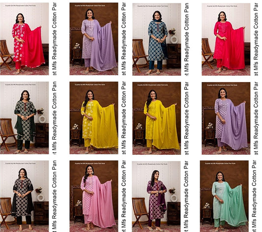 Dupatta Set Mfs Readymade Cotton Pant Suits Exporter
