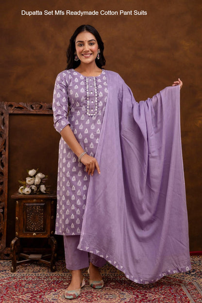 Dupatta Set Mfs Readymade Cotton Pant Suits Exporter