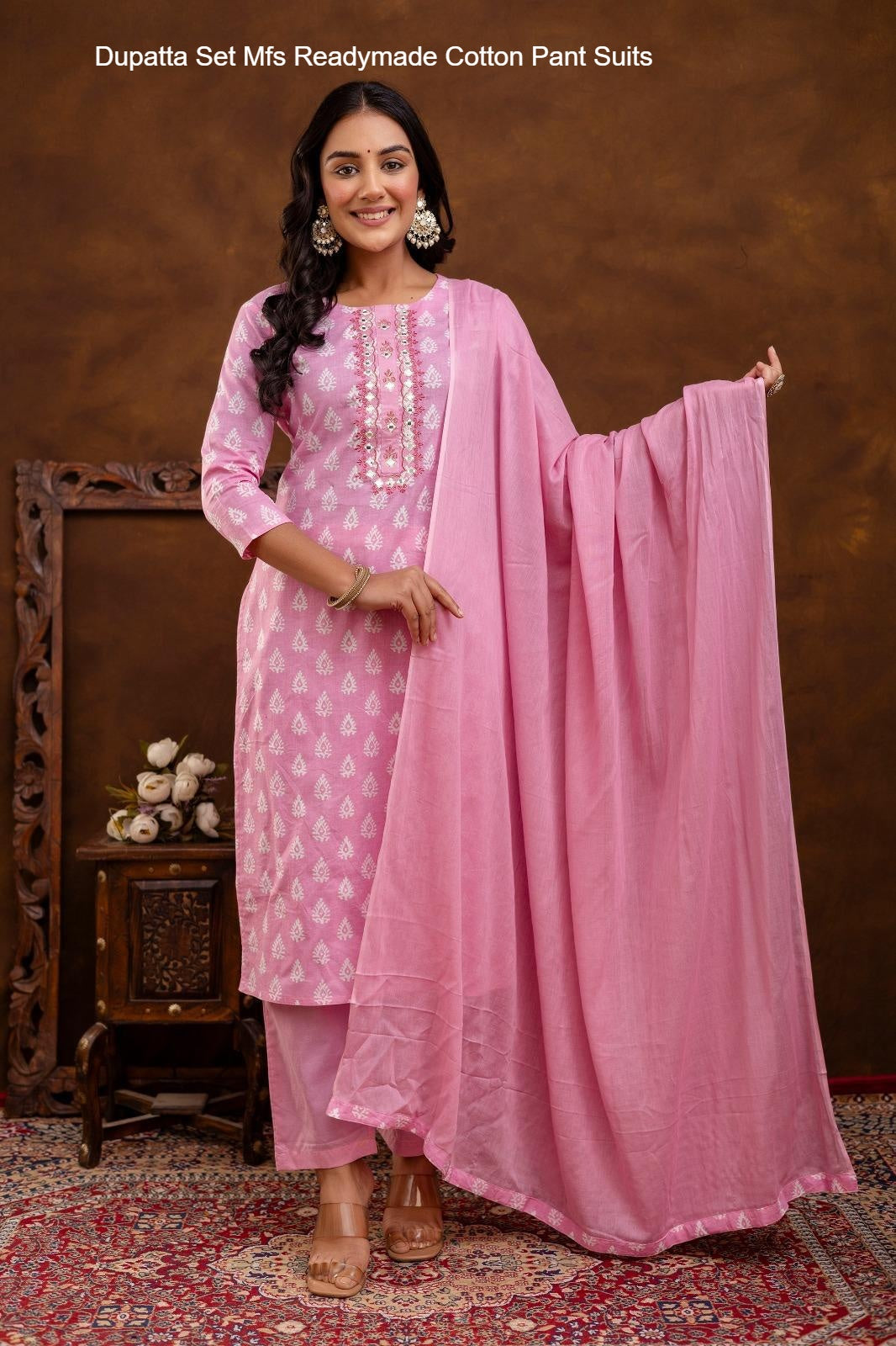 Dupatta Set Mfs Readymade Cotton Pant Suits Exporter
