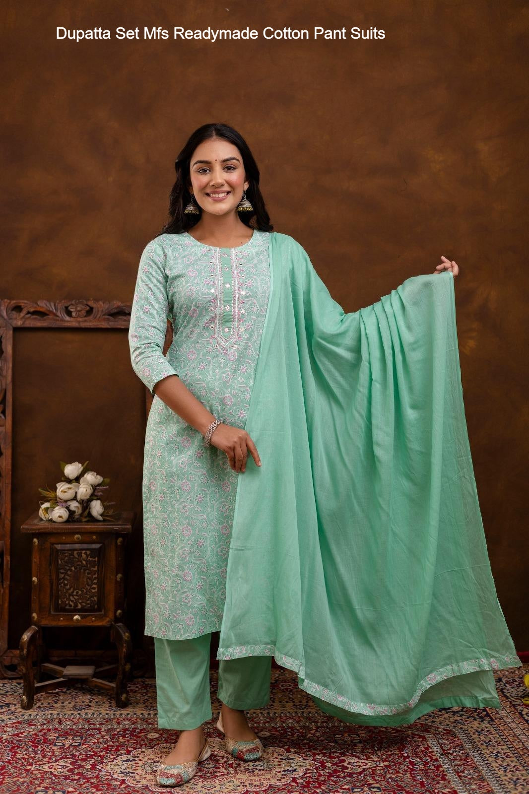 Dupatta Set Mfs Readymade Cotton Pant Suits Exporter