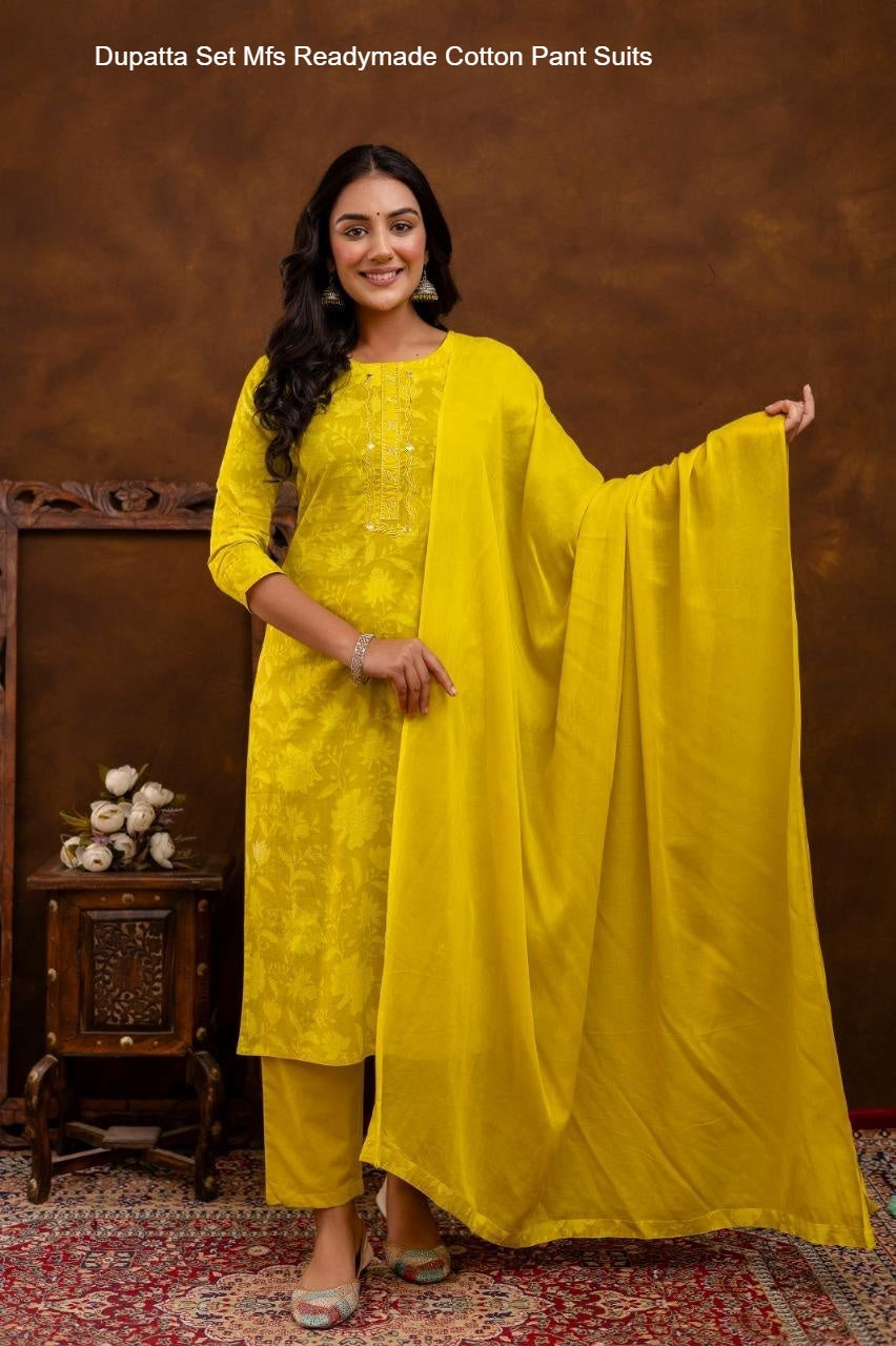Dupatta Set Mfs Readymade Cotton Pant Suits Exporter