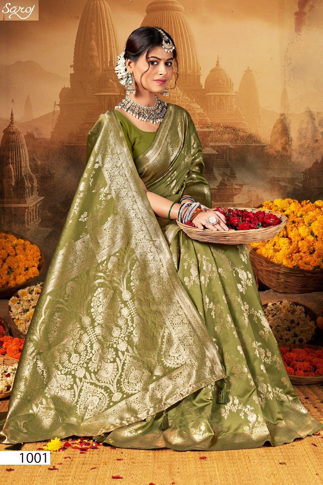 Durga Silk Vol 3 Saroj Soft Silk Sarees Wholesaler Ahmedabad