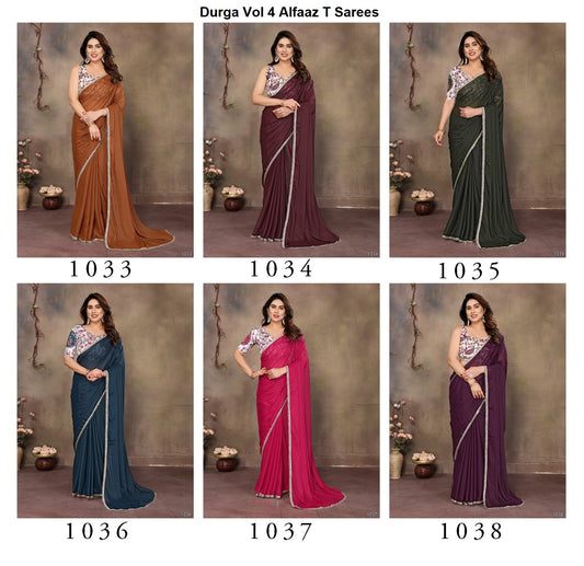 Durga Vol 4 Alfaaz T Georgette Sarees Supplier Gujarat