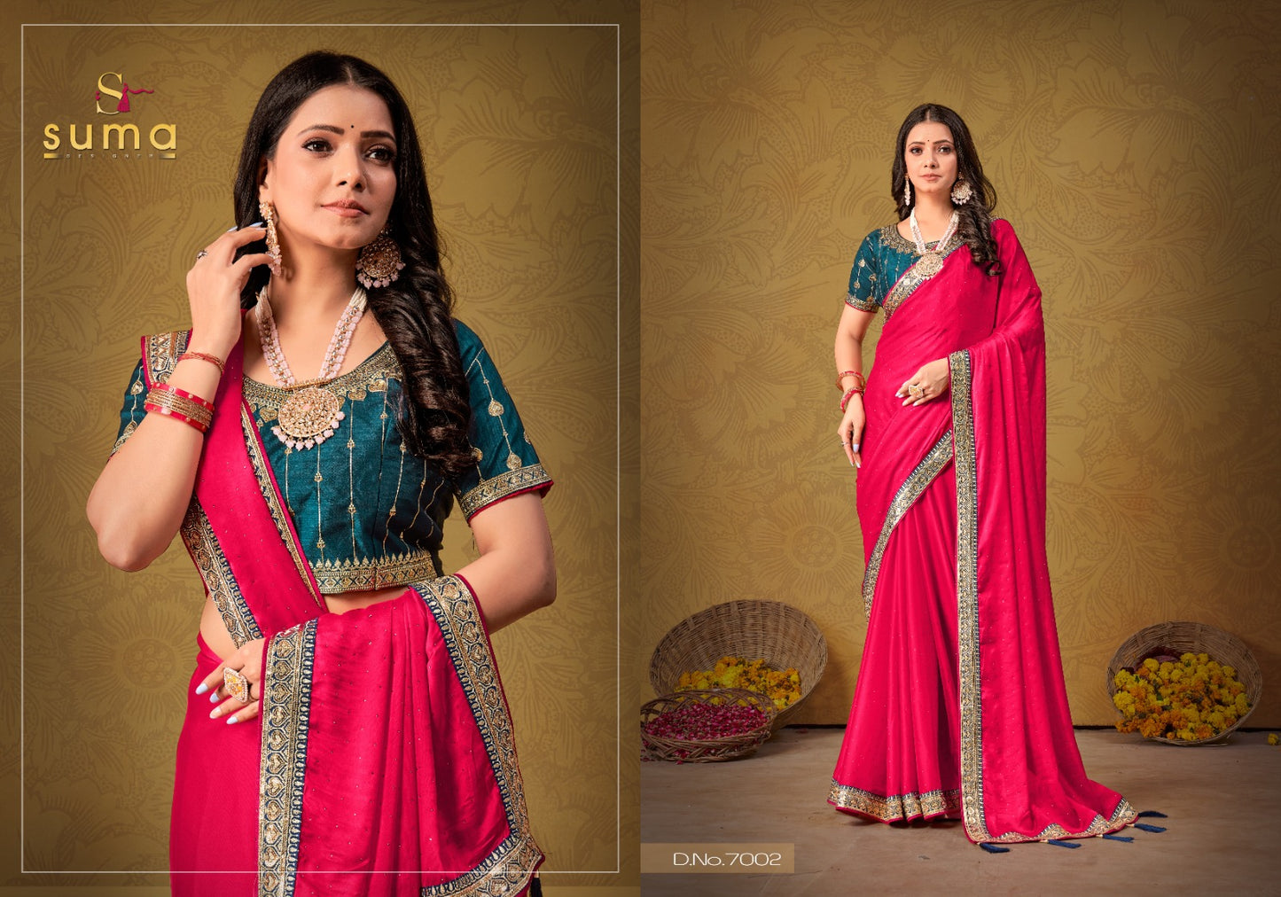Durgi 7001-7009 Suma Designer Rangoli Sarees Wholesale Price