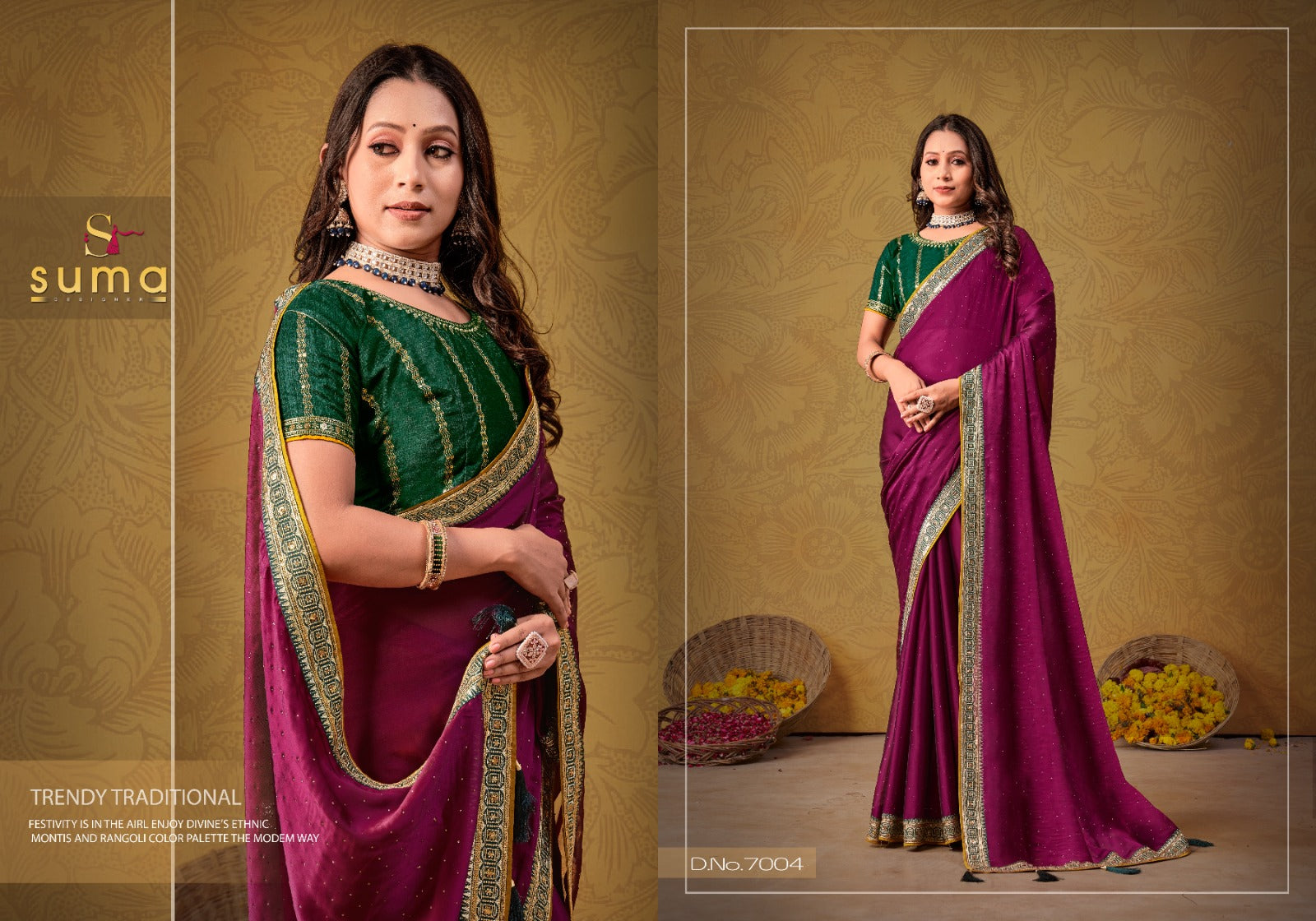 Durgi 7001-7009 Suma Designer Rangoli Sarees Wholesale Price