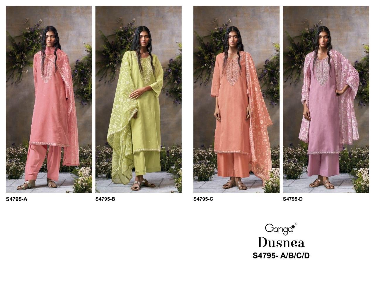 Dusnea S4795 Ganga Bemberg Pant Style Suits Supplier Ahmedabad