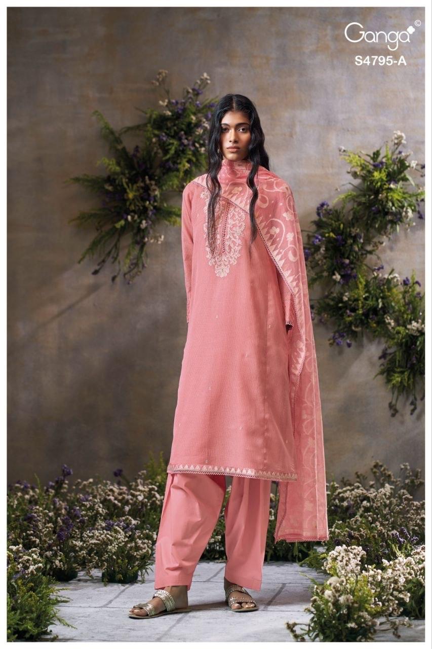 Dusnea S4795 Ganga Bemberg Pant Style Suits Supplier Ahmedabad