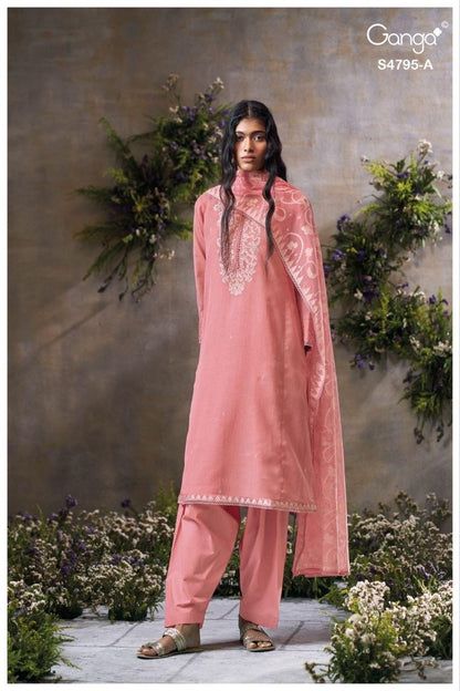 Dusnea S4795 Ganga Bemberg Pant Style Suits Supplier Ahmedabad