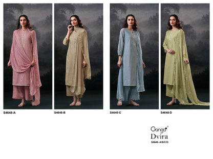 Dvira 4648 Ganga Cotton Plazzo Style Suits Manufacturer Ahmedabad