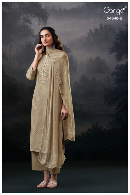 Dvira 4648 Ganga Cotton Plazzo Style Suits Manufacturer Ahmedabad