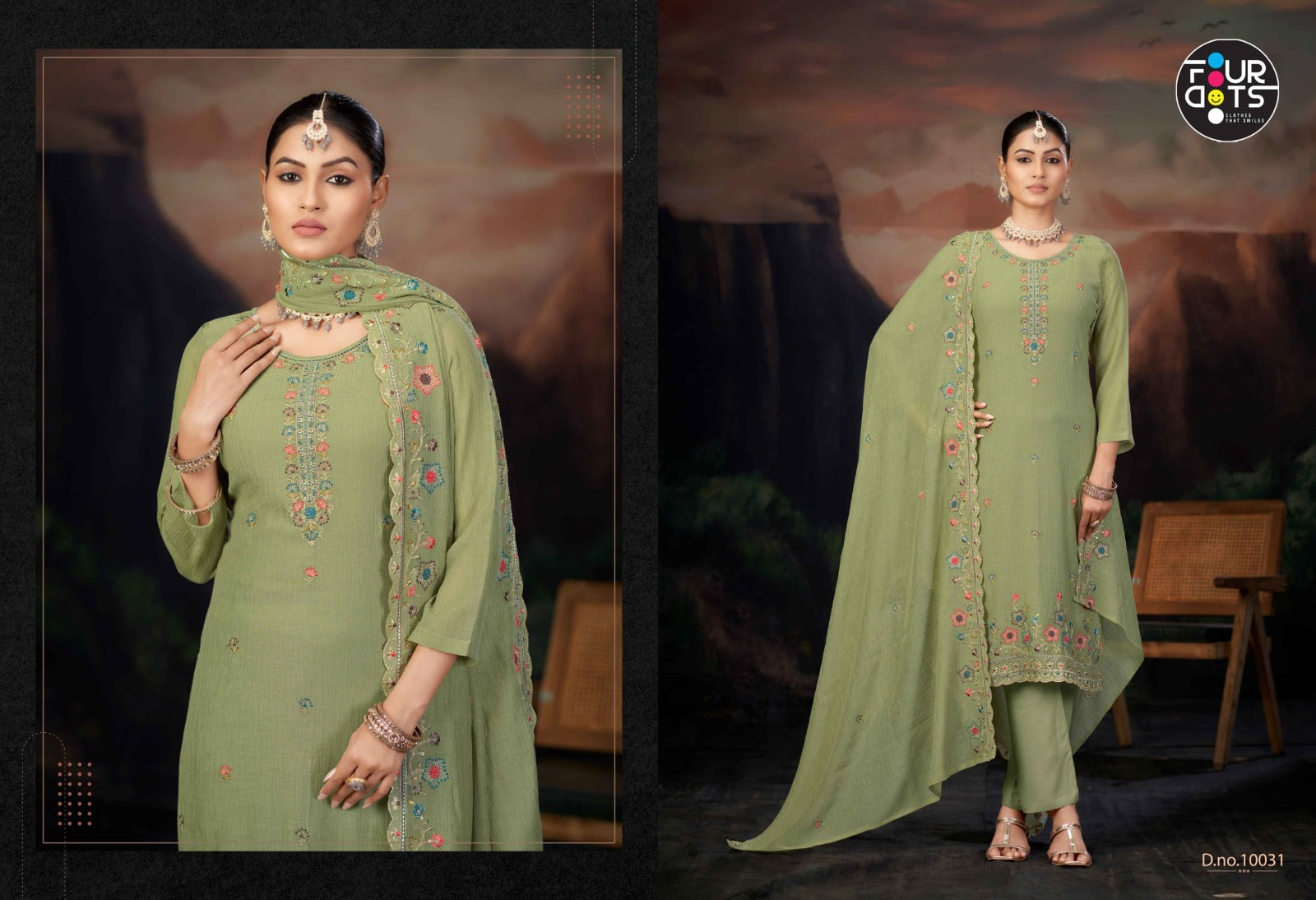 Dwija Triple Aaa Mal Chiffon Pant Style Suits Supplier Ahmedabad