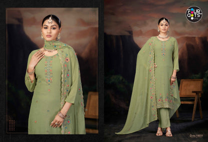 Dwija Triple Aaa Mal Chiffon Pant Style Suits Supplier Ahmedabad