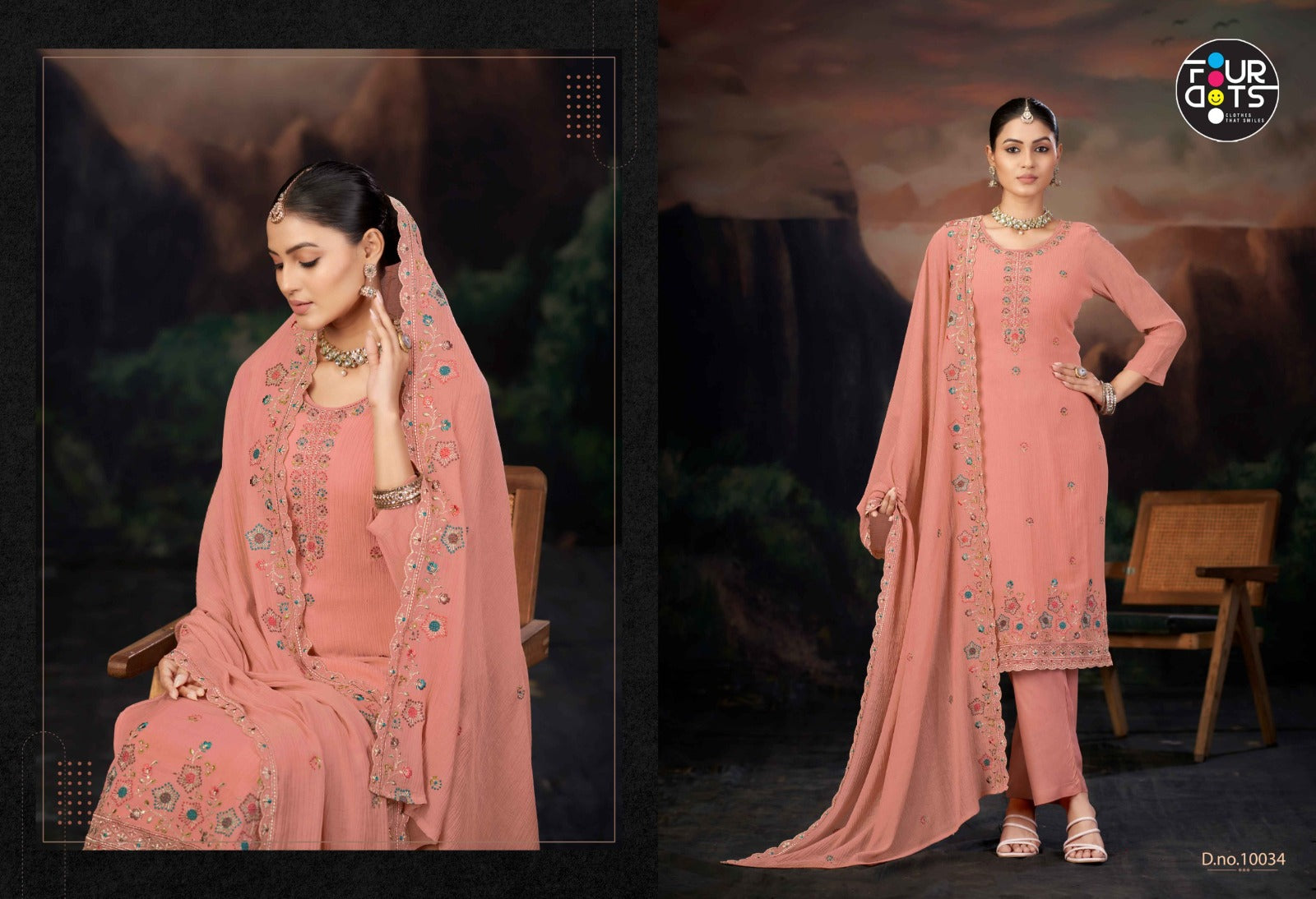 Dwija Triple Aaa Mal Chiffon Pant Style Suits Supplier Ahmedabad