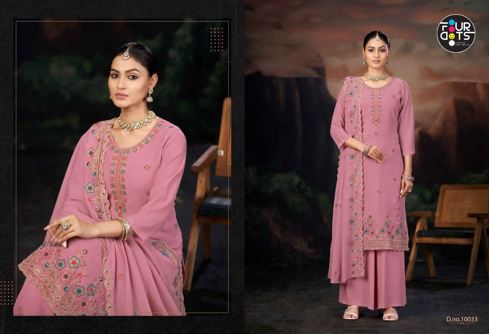 Dwija Triple Aaa Mal Chiffon Pant Style Suits Supplier Ahmedabad