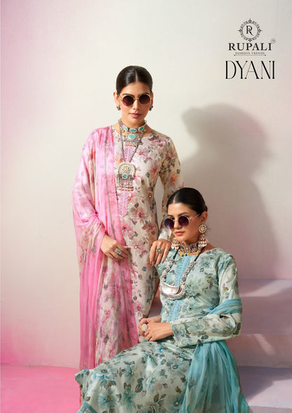 Dyani Rupali Jam Satin Pant Style Suits Wholesaler