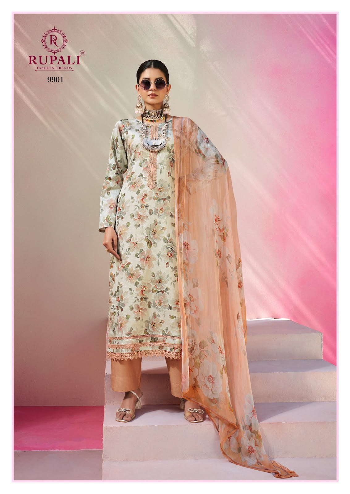 Dyani Rupali Jam Satin Pant Style Suits Wholesaler