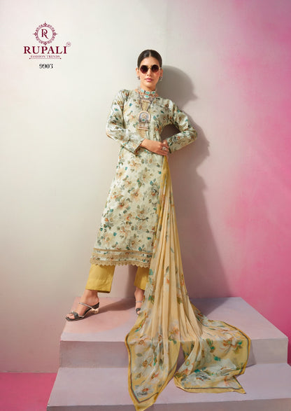 Dyani Rupali Jam Satin Pant Style Suits Wholesaler