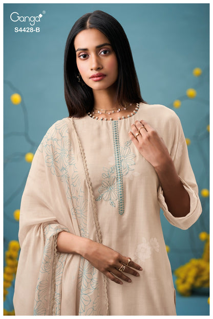 Dyavika S4428 Ganga Bemberg Silk Plazzo Style Suits Wholesale Rate