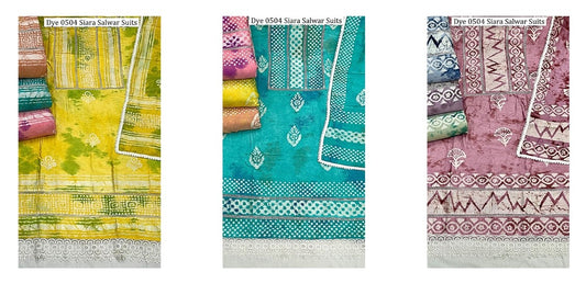 Dye 0504 Siara Batik Salwar Suits Wholesaler Ahmedabad