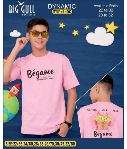 Dynamic Style 002 Big Gull Cotton Biowashed Boys Tshirt Exporter Ahmedabad