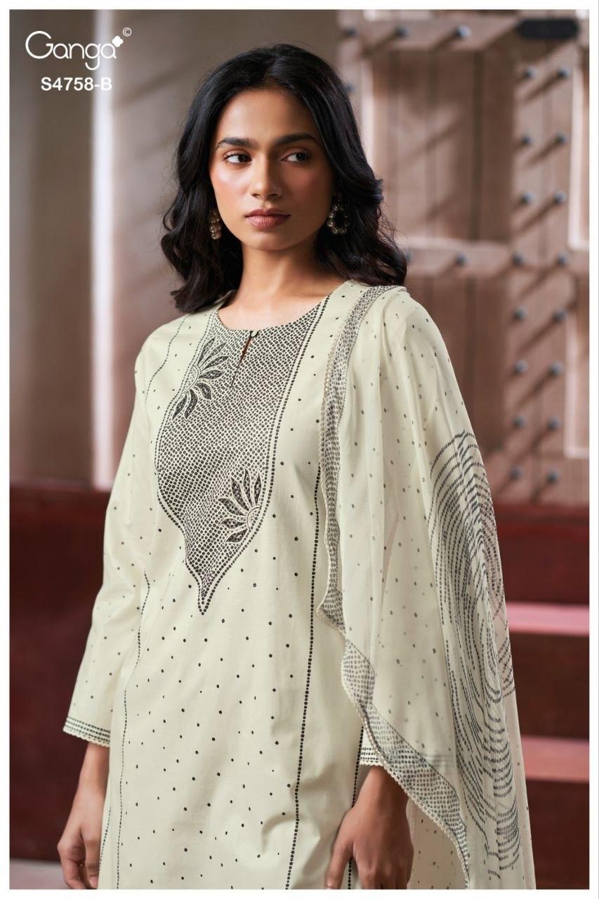 Dynza S4758 Ganga Cotton Plazzo Style Suits Wholesale Price