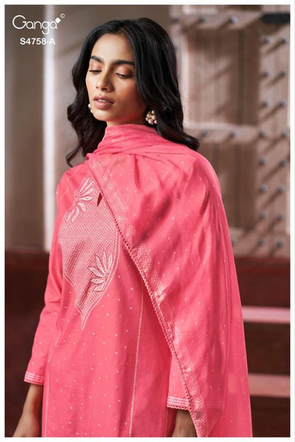 Dynza S4758 Ganga Cotton Plazzo Style Suits Wholesale Price