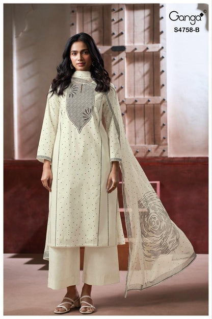 Dynza S4758 Ganga Cotton Plazzo Style Suits Wholesale Price