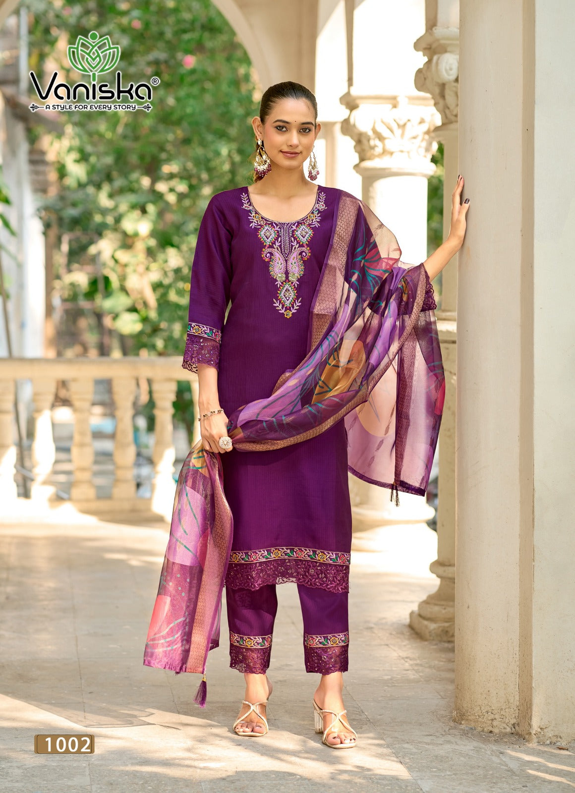 ?Fashion Flora Vol 1 Vaniska Berlin Readymade Pant Style Suits Exporter Gujarat