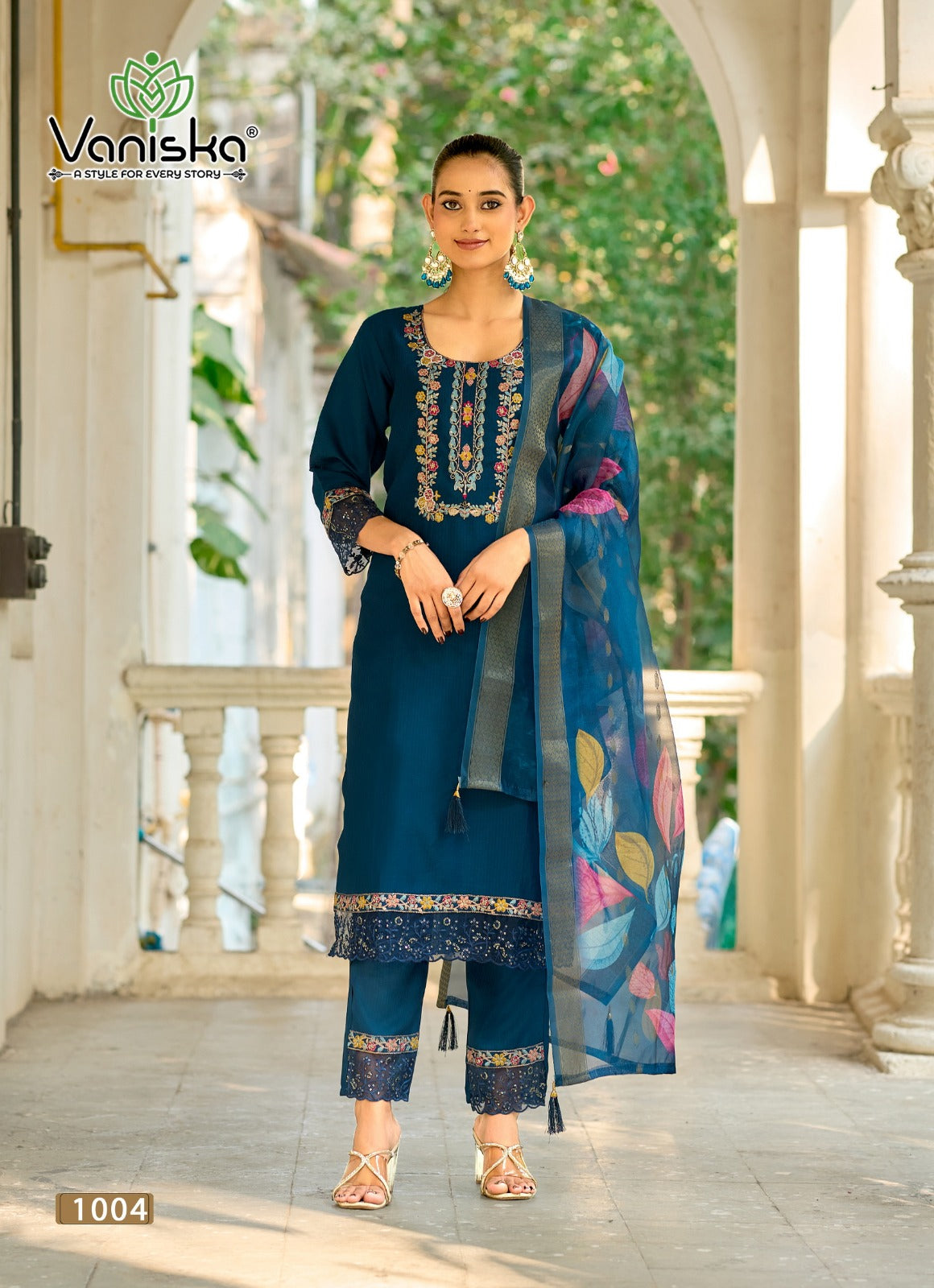 ?Fashion Flora Vol 1 Vaniska Berlin Readymade Pant Style Suits Exporter Gujarat