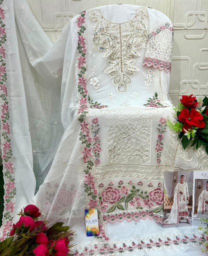 E 06 Elan Studio Chiffon Pakistani Salwar Suits Wholesale Price