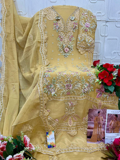 E 07 Elan Studio Chiffon Pakistani Salwar Suits Supplier Gujarat