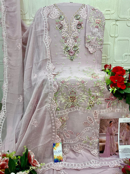 E 07 Elan Studio Chiffon Pakistani Salwar Suits Supplier Gujarat