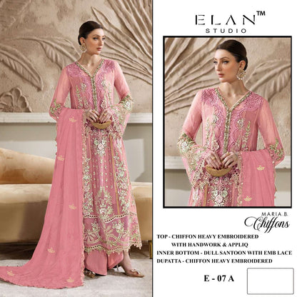 E 07 Elan Studio Chiffon Pakistani Salwar Suits Supplier Gujarat