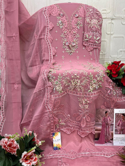 E 07 Elan Studio Chiffon Pakistani Salwar Suits Supplier Gujarat