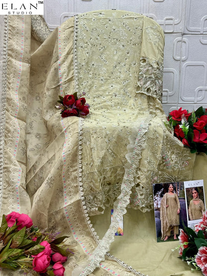 E 13 Elan Studio Cambric Lawn Pakistani Salwar Suits Exporter Ahmedabad