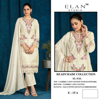 E 15 Elan Studio Lawn Cotton Pakistani Readymade Suits Wholesale Price