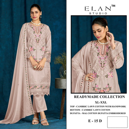 E 15 Elan Studio Lawn Cotton Pakistani Readymade Suits Wholesale Price