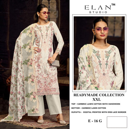 E 16 Elan Studio Lawn Cotton Pakistani Readymade Suits Wholesale