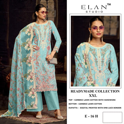 E 16 Elan Studio Lawn Cotton Pakistani Readymade Suits Wholesale